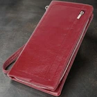 Шкіряний жіночий гаманець-клатч із відділенням під телефон ST Leather bg231fash02 Бордовий