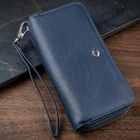 Великий жіночий клатч з ремінцем із натуральної шкіри ST Leather Синій (bg188fash69)