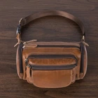 Сумка коричнева на пояс Vintage з натуральної шкіри для подорожей середнього розміру (bg146fash95)