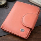 Гаманець ST Leather оранжевого кольору з натуральної шкіри з монетницею для жінок вертикальний (bg194fash58)