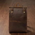 Великий шкіряний дорожній рюкзак Vintage коричневого кольору (bg147fash96)