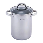Каструля для спаржі Kamille KM-5850 срібляста зі скляною кришкою та друшляком з нержавіючої сталі на 4 л 16х21см (84-163-KM-5850)