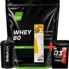 Протеин Target Nutrition Trend сывороточный WHEY 80 и омега 3 с шейкером