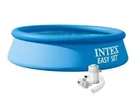Детский круглый надувной бассейн Intex 28108 244 x 61 см Easy Set открытый с картриджный фильтрующим насосом (21-9-28108)