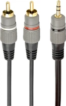 Кабель-переходник звуковой, 3.5 мм (M) - 2xRCA (M), 1.5 м, черный, Cablexpert (CCA-352-1.5M)