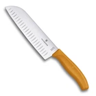 Кухонный нож Victorinox SwissClassic Santoku с воздушными карманами 170 мм в блистере Оранжевый (6.8526.17L9B)