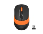 Миша бездротова A4Tech Fstyler FG10S (Orange), безшумна, USB, колір чорний+помаранчевий