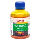 Чернила WWM HP 10/11/12/13/14/82, Yellow, 200 мл, водорастворимые (H12/Y)