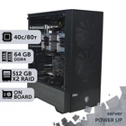 Сервер двопроцесорний TOWER PowerUp #142 Intel Xeon Gold 6248 x2/64 GB/SSD 512GB х2 збірка для бухгалтерії документообігу зберігання даних роботи з 1С