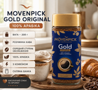 Растворимый кофе Movenpick Gold Original 200 г натуральный 100% арабика быстрорастворимый кофейный напиток в стеклянной банке для чашки горячего приготовления дома офисе путешествий без кофемашины удобный формат хранения ароматный классический кофе