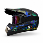 Мотошлем кроссовый Enduro M (57–58 см) VIRTUE DOT с очками для эндуро, мотокросса, квадроцикла, ATV, мопеда, скутера, электросамоката и электровелосипеда, черный