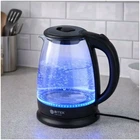 Электрочайник 1,8л 2400Вт стеклянный BITEK BT-3110 черный с LED подсветкой и защитой от перегрева