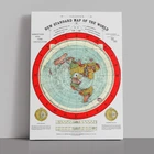 Интерьерная картина Карта Глисона, плоская Земля , Alexander Gleason, Flat Earth Map (1892), 106×75 см (id6151)