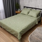 Комплект постельного белья Moon&Star Бязь Gold Люкс Green Bloom двуспальный 175х210 наволочки 2х70х70 (MS-820014007)