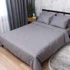Комплект постельного белья Moon&Star Satin Stripe Silver Stripe Евро 200х220 наволочки 4х50х70 (MS-820017163)