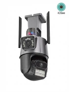 Интеллектуальная IP-камера Wi-Fi Full HD, ANDER ONE, 360°, 2 объектива, для наружного и внутреннего видеонаблюдения поворотнаяi с микрофоном, ночной съёмкой, датчиком движения, в черно-сером дизайне (2197046587)