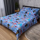 Комплект постільної білизни Moon&Star Полуторний 143x210 наволочки 2x40x60 Champion Blue Бязь Gold Люкс (MS-820013420)