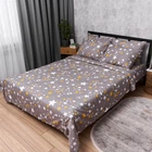 Комплект постельного белья Moon&Star Полуторный 143x210 наволочки 4x70x70 Starlight Dream Полисатин Premium (MS-820016574)