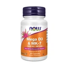 Мега D3 і MK-7 "Mega D-3 & MK-7 5000 IU / 180 mcg" Now Foods, 60 капсул