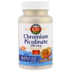 Хром Пиколинат со вкусом булочки с корицей KAL (Chromium Picolinate) 200 мкг 120 таблеток