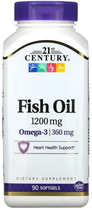 Риб'ячий жир з омега-3 21st Century Fish Oil 1200 mg 90 гел капс