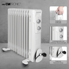Масляный обогреватель 2300 Вт 11 секций для дома белый Clatronic FK-0624