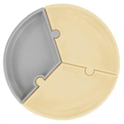 Секционная тарелка Minikoioi Puzzle на присоске силиконовая желтый серый (101050053)