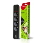 Сетевой разветвитель EUROELECTRIC X2 16A 2xUSB Black с заземлением (EE-2/2USB-16A(black))