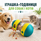 Интерактивная игрушка кормушка дозатор лакомств для маленьких и средних собак и кошек регулируемая кормушка головоломка зеленая