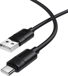 Кабель Borofone BX123 Leya silicone charging data cable Type-C Black (6941991124211)
