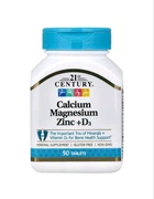 Кальцій магній цинк + D3 Calcium Magnesium Zinc + D3 21st Century 90 таблеток