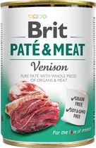 Вологий корм для дорослих собак Brit Pate & Meat з олениною