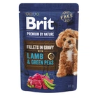 Влажный корм Brit Premium Fillets in Gravy Lamb & Green Peas для собак малых пород