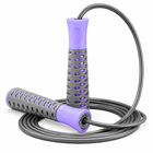 Скакалка PowerPlay 4206 Jump Rope PRO+ Сіро-фіолетова (2,75m.)