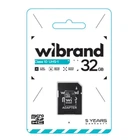 Карта памяти Wibrand MicroSDHC 32gb 10 Class & Adapter, Black