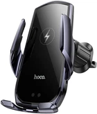 Автотримач для телефону HOCO CA202 Plus Enlightener Wireless Charging Black-Gray (6942007623469)