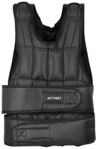Жилет-утяжелитель для тренировок Actiget 20 кг со сменным весом Black (ACT0123)