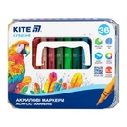 Набор маркеров акриловых Kite Creative, с жидкими чернилами, 36 цветов (K-1163)