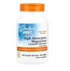 Магній легко засвоюваний Doctor's Best High Absorption Magnesium Lysinate Glycinate 100 мг 120 таблеток
