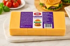 Сир тостовий слайси Mlekovita Cheddar Burger Menu Cheese food slices Чеддар Бургер меню ломтики 84шт 1033г