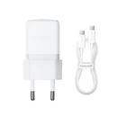 Мережевий зарядний пристрій з кабелем Baseus Palm Fast Charger 1C 30W EU Moon White(With:Baseus Mini White Cable C to C 60W(20V/3A) 1m Moon White)