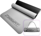 Килимок для йоги та фітнесу EasyFit TPE+TC 183x61x0.6 см ECO-Friendly двошаровий каремат EF-1924-GYBK Сірий з чорним (56002482)