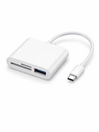 Картридер/Перехідник для Type-C на USB та SD/TF Card Reader адаптер для USB-C на флешку та SD TF