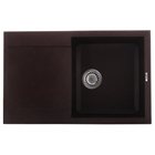 Гранитная мойка Zerix ZS-7950S-12 780x495 врезная, прямоугольная, коричневая (ZX4584)