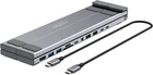 Док-станция Choetech 11-in-1 USB-C to HDMI + 2xUSB-A 3.0 + USB-C 3.0 + 2xUSB-A 2.0 + 3.5mm + SD/TF + PD 100W Gray (HUB-M92-GY)