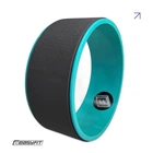 Колесо для йоги EasyFit 33 см черное-мятное (кольцо для йоги TPE, йога колесо для спины) Ws-33-BM