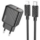 Мережевий зарядний пристрій HOCO CS22A Value single port charger Lightning cable 30W Black