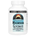 Магний глицинат, Magnesium Glycinate, Source Naturals, 60 таблеток
