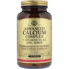 Кальцій + D3, K2, Цинк, Бор, Calcium Complex + Vitamins D3, K2, Zinc, Boron, Solgar, 120 таблеток