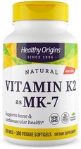 Вітамін K2 MK-7 100 мкг 180 вегетаріанських капсул Healthy Origins